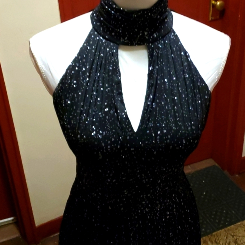 ELiZA J WOMEN' BLACK SEQUIN DRESS SZ 4 - Picture 8 of 16